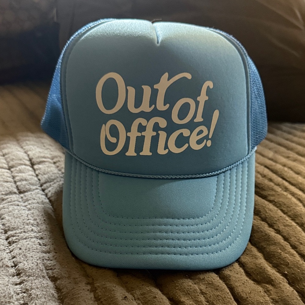 Out of Office! Light Blue Trucker Hat - Unbranded